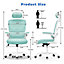 Computer Chair with Adjustable Lumbar Support and Headrest, Swivel Executive Mesh Office Chair for Home Office-Green