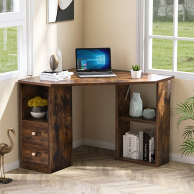 Modern Computer Desk Office Table with 4 Drawers and 1 Storage