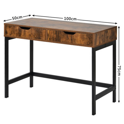 Computer Desk Dressing Table with 2 Drawers Work Table Home Office ...