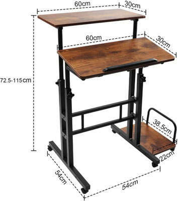 Sit to deals stand rolling desk