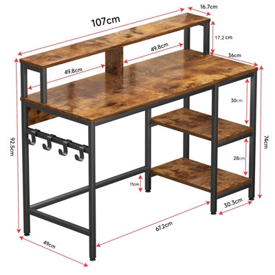 Computer stand deals with shelves