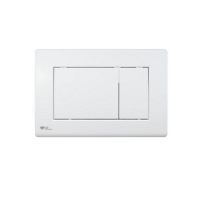 Concealed 1.12m Wall Hung Toilet Cistern Frame Adjustable WC Unit & White Square Flush Plate - 3
