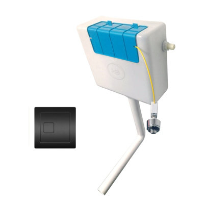 Concealed Cistern Side Entry Including Matt Black Square Button