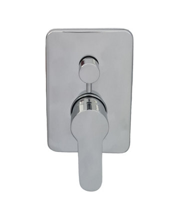 Concealed Rear Wall Round Mixer Head Chrome Valve Round Shower Set