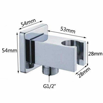 Concealed Square Shower Outlet Elbow With Handheld Shower Bracket ...