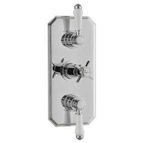 Concealed Triple Thermostatic Shower Mixer Valve With Two Way Diverter (Aqua)