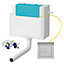Concealed WC Toilet Cistern with Gloss Chrome Dual Flush Cable Button - Right Water Entry