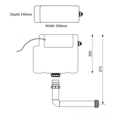 Concealed WC Toilet Cistern with Gloss Chrome Dual Flush Cable Push Button - Right Water Entry