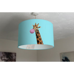 Concept giraffe with bubble gum on color background (Ceiling & Lamp Shade) / 25cm x 22cm / Ceiling Shade