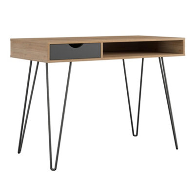 Concord desk with storage in brown / black