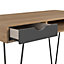 Concord desk with storage in brown / black