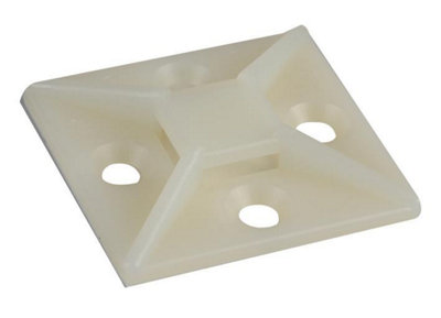 CONCORDIA TECHNOLOGIES - Cable Tie Base, Natural, 38x38mm, Pack of 100
