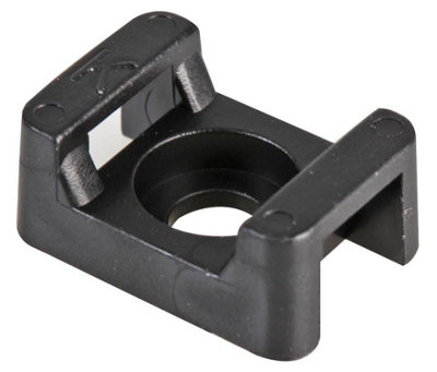 CONCORDIA TECHNOLOGIES - Cable Tie Saddle Mount, Black, Use with 9mm Cable Ties, Pack of 100