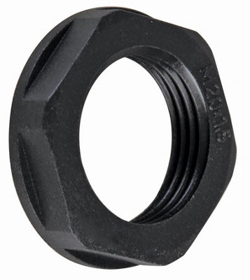 CONCORDIA TECHNOLOGIES - M12 Nylon Lock Nut, Black, Pack of 10