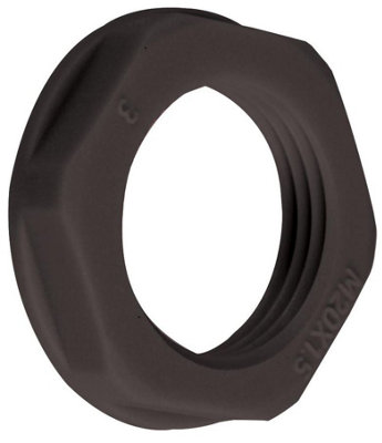 CONCORDIA TECHNOLOGIES - M20 Nylon Lock Nut, Black, Pack of 10