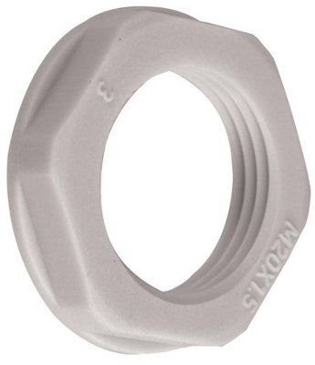 CONCORDIA TECHNOLOGIES - M20 Nylon Lock Nut, White, Pack of 10