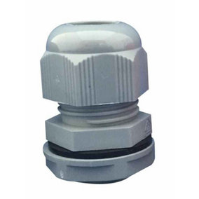CONCORDIA TECHNOLOGIES - Nylon 6 Cable Glands M12 15mm Grey 10 Pack