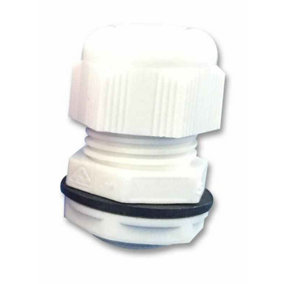 CONCORDIA TECHNOLOGIES - Nylon 6 Cable Glands M20L 27mm White 10 Pack