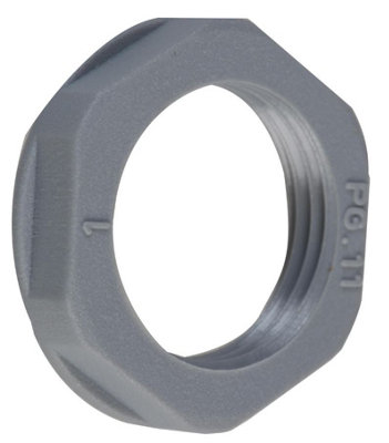 CONCORDIA TECHNOLOGIES - PG7 Nylon Lock Nut, Grey, Pack of 10