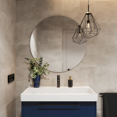 Concrete Beige VILO SPC Wall Panel Pack of 4 1200mm x 600mm per tile 2.88m2 total coverage