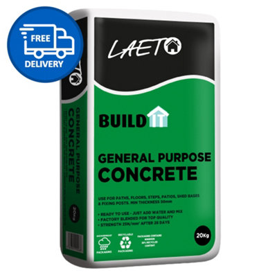 Concrete Cement Multi Purpose 20kg Ready Mixed by Laeto Build It - FREE DELIVERY INCLUDED