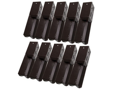 Concrete In Fence Post Support 4" 100MM X10 (Square Wedge Grip Fencing Shoe)