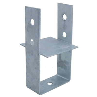 Concrete In Wooden Post U Support Base Bracket 100 x 100mm Carport Decking