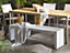 Concrete Outdoor Bench White TARANTO