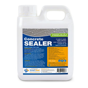 Concrete Sealer (Premium), Smartseal, Impregnating, Concrete Sealant, Stain and Water Repellent, 10-Year Protection, 1L