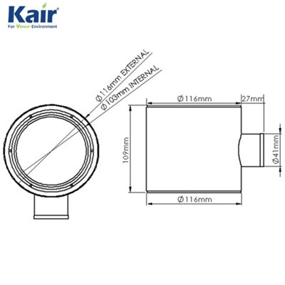 Condensation Trap With Overflow - 100mm