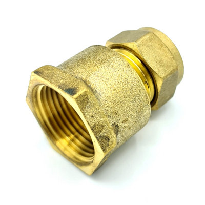 15mm x G1/2 Female Coupler Adaptor Brass Compression Fittings