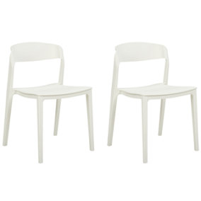 Conference Chair Set of 2 White SOMERS