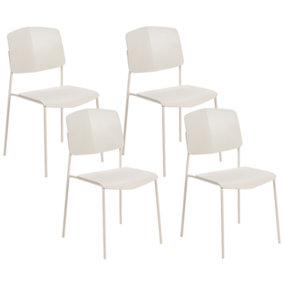 Conference Chair Set of 4 Beige ASTORIA