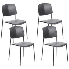 Conference Chair Set of 4 Black ASTORIA