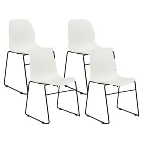 Conference Chair Set of 4 White PANORA