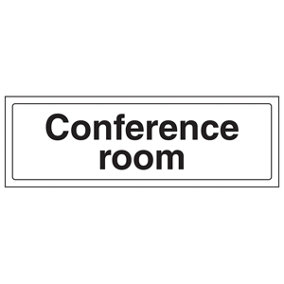 Conference Room - Work Door Sign - Rigid Plastic Sign - 300x100mm (x3)
