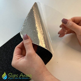 Conformable Non Slip Tape - Aluminium Foil Backing for Irregular Surfaces by Slips Away - Black 150mm x 610mm