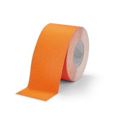 Conformable Non Slip Tape - Aluminium Foil Backing for Irregular Surfaces by Slips Away - Orange 100mm x 18.3m