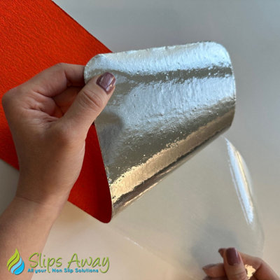 Conformable Non Slip Tape - Aluminium Foil Backing for Irregular Surfaces by Slips Away - Orange 100mm x 18.3m