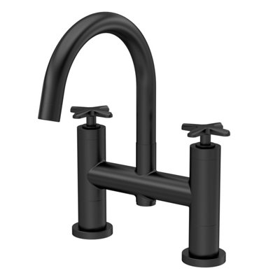 Connect Bath Filler Tap with Crosshead Handles - Matt Black - Balterley Price Comparisons | Compare The Build