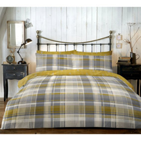 Connolly Check 100% Brushed Cotton Duvet Cover Set