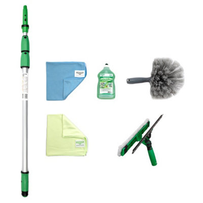 Conservatory, Garage, Soffits, Facias and Window 6 Piece Cleaning Kit with 4.5m Telescopic pole by UNGER