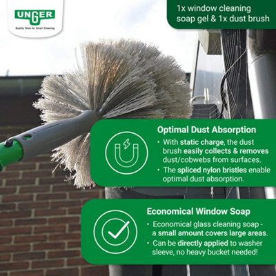Conservatory, Garage, Soffits, Facias and Window 6 Piece Cleaning Kit with 4.5m Telescopic pole by UNGER