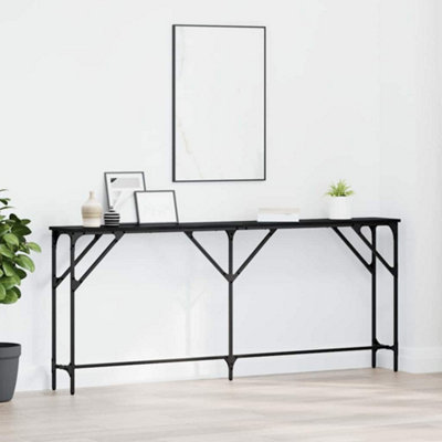 Console Table Black oak 180 x 23 x 75 cm