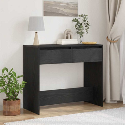 CONSOLE TABLE BLACK OAK 89X41X76.5 CM ENGINEERED WOOD