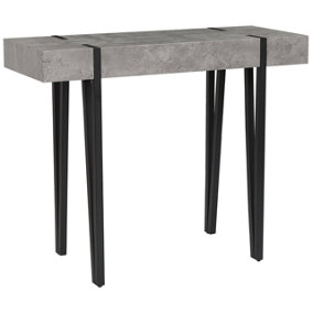 Console Table Concrete Effect with Black ADENA