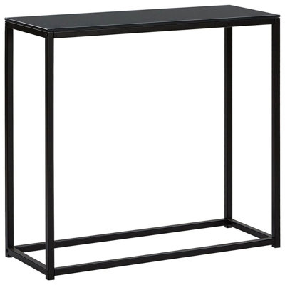 Console Table DELANO Tempered Glass Black