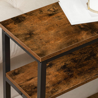 Console Table, Hallway Table with Adjustable Shelves, Slim Sofa Table, 2-tier Side Table with Storage Shelf, for Living Room