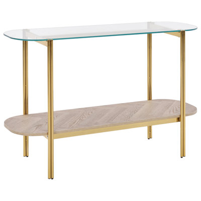 Console Table LOVELL Tempered Glass Gold
