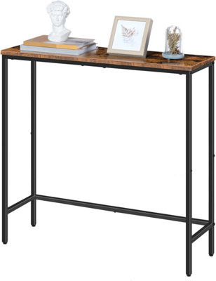 Console Table, Narrow Console Table for Hallway, Metal Frame, Industrial Compact Display Table, Sofa Table for Small Spaces,